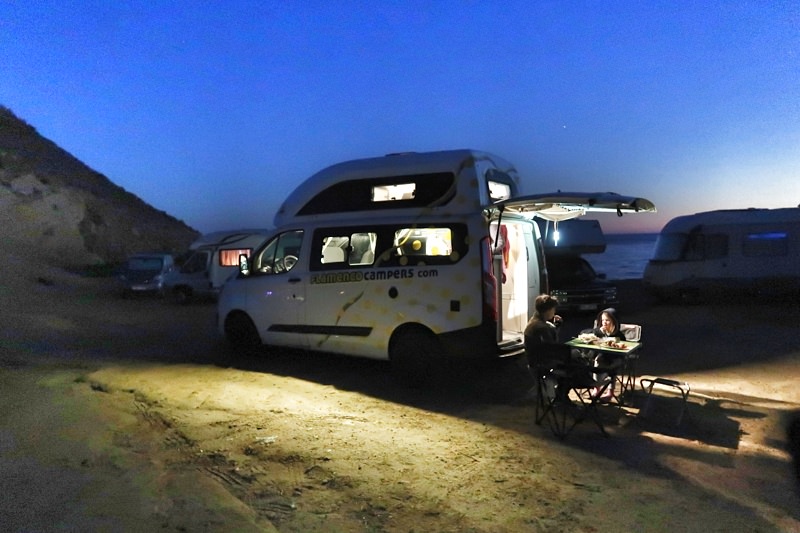 Spanien mit dem Wohnmobil 29 Spanien mit dem Wohnmobil Nugget bei Nacht