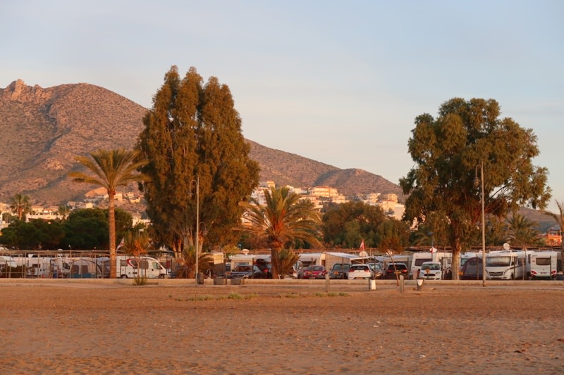 Camping Südspanien am Morgen