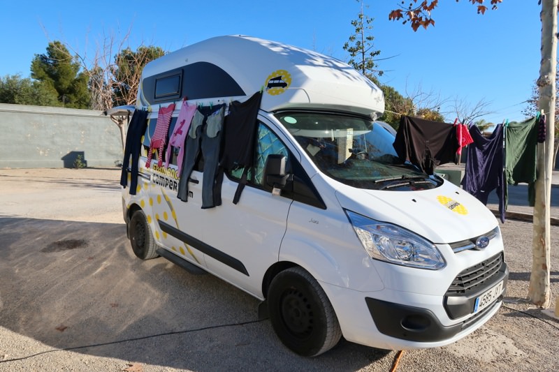 Camping Südspanien 28 Camping Südspanien Wäscheleine